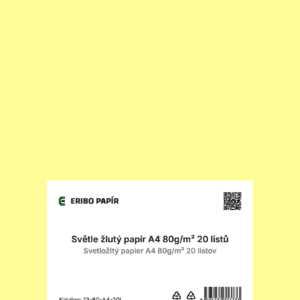 Světle žlutý papír A4 20 ks