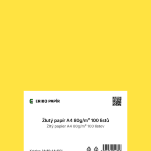 Žlutý papír A4 100 ks