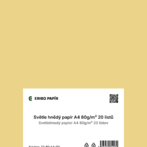 Světle hnědý papír A4 20 ks