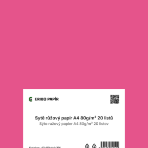 Sytě růžový papír A4 20 ks