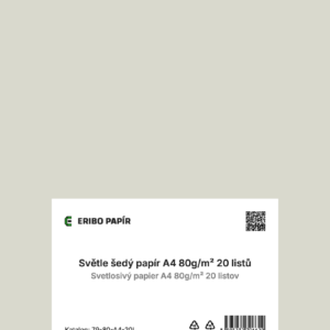 Světle šedý papír A4 20 ks