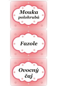 Samolepky na dózy červené