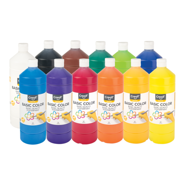 Temperové barvy 12 x 500 ml mix barev