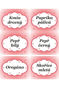 Samolepky na kořenky červené