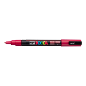 Popisovač PC-3M tmavě červený