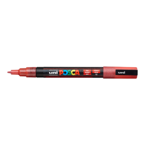 Popisovač PC-3ML třpytivě červený